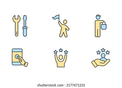 Traineeship Program And Apprenticeship Icons Set . Traineeship Program And Apprenticeship Pack Symbol Vector Elements For Infographic Web