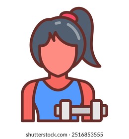 Iconos rellenos del entrenador, Ilustración vectorial