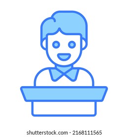 trainer Finance Related Vector Line Icon. Editable Stroke Pixel Perfect.