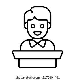 Trainer Finance Related Vector Line Symbol. Bearbeitbarer Stroke Pixel perfekt 