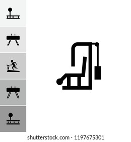 Trainer icon. collection of 6 trainer filled icons such as fitness equipment, gym equipment. editable trainer icons for web and mobile.