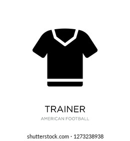 trainer icon vector on white background, trainer trendy filled icons from American football collection, trainer simple element illustration