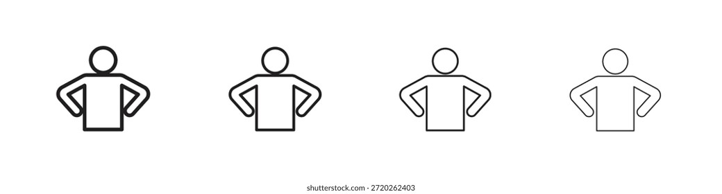 Trainer icons Outline vector symbol sign