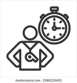 Trainer Outline Icon Vector Illustration