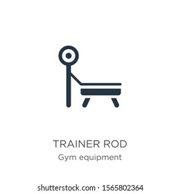 Trainer rod icon vector. Trendy flat trainer rod icon from gym and fitness collection isolated on white background. Vector illustration can be used for web and mobile graphic design, logo, eps10