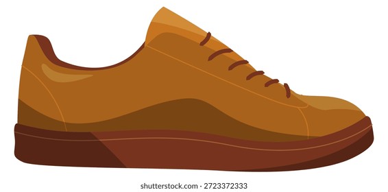 Zapatilla de entrenamiento vista lateral. Icono de dibujos animados de calzado deportivo