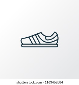 Trainer shoes icon line symbol. Premium quality isolated sneaker element in trendy style.