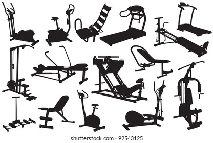 trainer silhouettes vector illustration