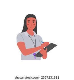 Trainer, Women Career Flat Vector Illustration
