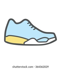 Trainers Flat Icon Illustration