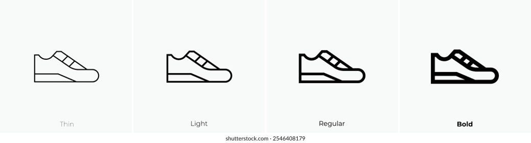 trainers icon. Thin, Light Regular And Bold style design isolated on white background