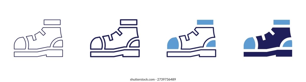 Trainers sneakerhead icon in 4 different styles. Thin Line, Line, Bold Line, Duotone. Duotone style. Editable stroke.