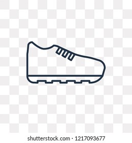 Trainers vector outline icon isolated on transparent background, high quality linear Trainers transparency concept can be used web and mobile
