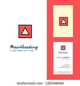 Traingle shape Creative Logo and business card. vertical Design Vector