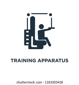 Training Apparatus icon. Black filled vector illustration. Training Apparatus symbol on white background. Can be used in web and mobile.