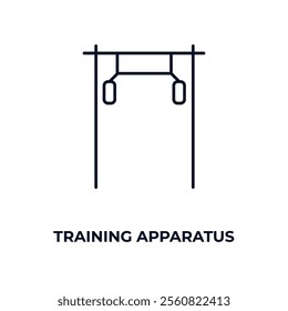 training apparatus outline icon. Linear vector from gym concept. Thin line training apparatus icon isolated on white background