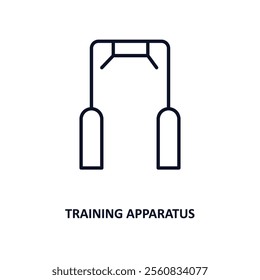 training apparatus outline icon.  Thin line icon from gym and fitness collection. Editable vector isolated on white background