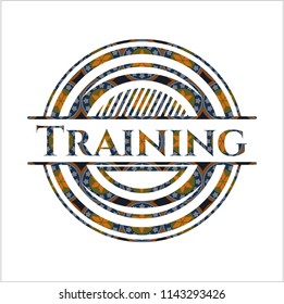 Training arabesque emblem. arabic decoration.