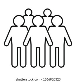 Training audience icon. Outline training audience vector icon for web design isolated on white background