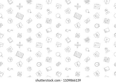 Training background from line icon. Linear vector pattern
