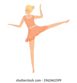 Training ballerina icon. Cartoon of Training ballerina vector icon for web design isolated on white background