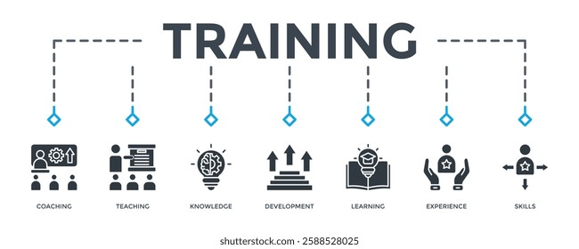 Training Banner Web Icon Vector Illustration. Can Be Used To Create Any Design.