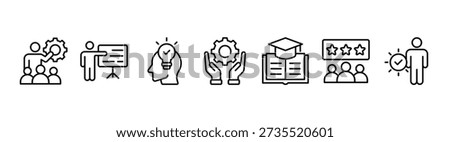Training banner web icon vector illustration concept for education with icon of coaching, teaching, knowledge, development, learning, experience, and skills