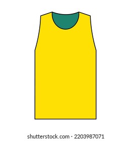 Training bib pictogram vector illustration.