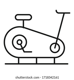 Training bicycle icon. Outline training bicycle vector icon for web design isolated on white background