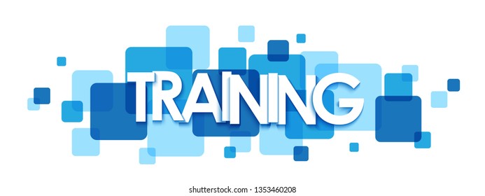 TRAINING blue typography banner