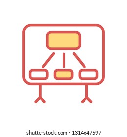 Training board minimal single linear fill icon - vector