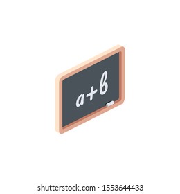 Training board. Vector 3d isometric, color web icon, new flat style. Creative illustration design, idea for infographics.