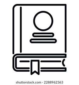 Training book icon outline vector. Campus college. Building education