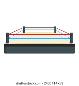 Training boxing ring icon cartoon vector. Mma sport club. Gong boxer place