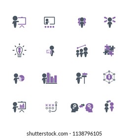 Training. Business training icon set. Vector.