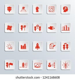 Training. Business training icon set. Vector.