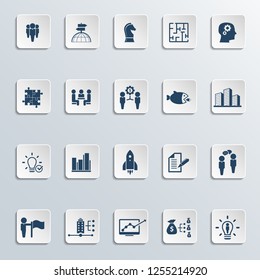 Training. Business training icon set. Vector.