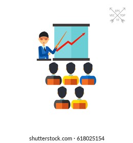 Training at business seminar icon