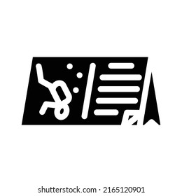 training calendar glyph icon vector. training calendar sign. isolated contour symbol black illustration