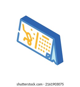 training calendar isometric icon vector. training calendar sign. isolated symbol illustration