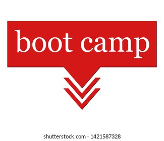 Training camp badge, label, speech bubble, tag logo, banner. Vector.