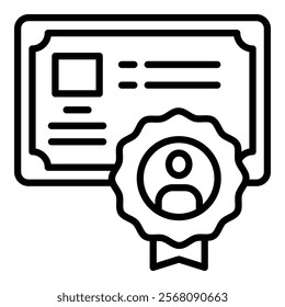 Training Certificate Icon Element For Design