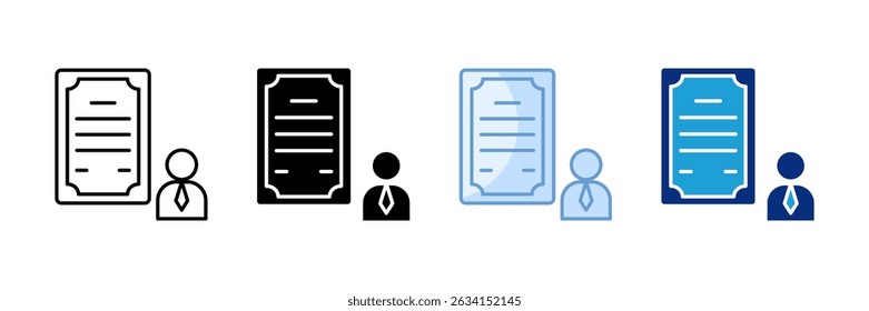 Training Certificate Icon Set Multiple Style Collection