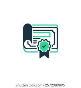 Training Certificate line icon. Universal creative premium symbol. Vector sign icon logo template. Vector illustration