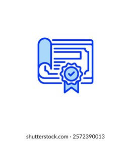 Training Certificate line icon. Universal creative premium symbol. Vector sign icon logo template. Vector illustration
