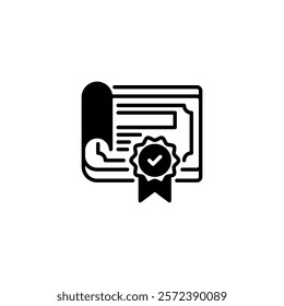 Training Certificate line icon. Universal creative premium symbol. Vector sign icon logo template. Vector illustration