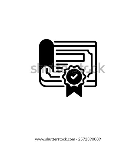 Training Certificate line icon. Universal creative premium symbol. Vector sign icon logo template. Vector illustration