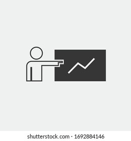 training class vector icon for e commerce and trading icon