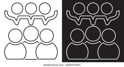 Training, coaching, conference, teamwork icon.  Vector illustration. EPS 10 AI