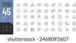 
Training and Coaching Line Editable Icons set. Vector illustration in modern thin line style of education related icons: skills, lector, advise, support, and other. 